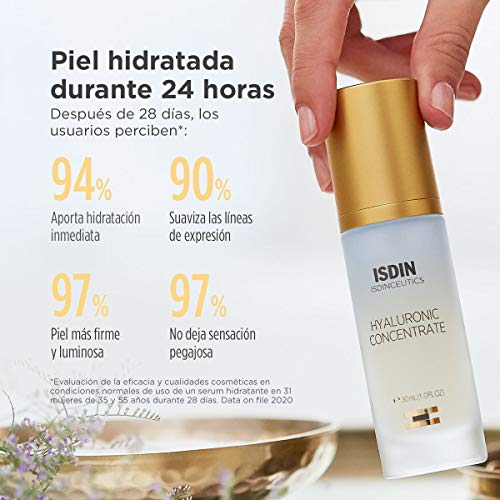 Isdinceutics Hyaluronic Concentrate, Sérum Facial Ligero y Ultrahidratante, con Ácido Hialurónico - 30ml