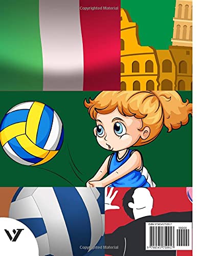 Italy Volleyball Notebook: Blank Lined Journal For Italy Residents, Volleyball Fan, Coach, Athletics, Italian Sports Lovers