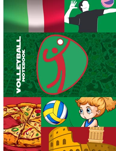 Italy Volleyball Notebook: Blank Lined Journal For Italy Residents, Volleyball Fan, Coach, Athletics, Italian Sports Lovers