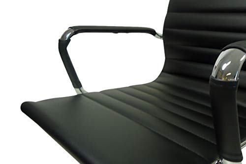 IVOL Conferencia Silla Valencia – Negro – Sin Soporte de Silla de Oficina pie con Stand