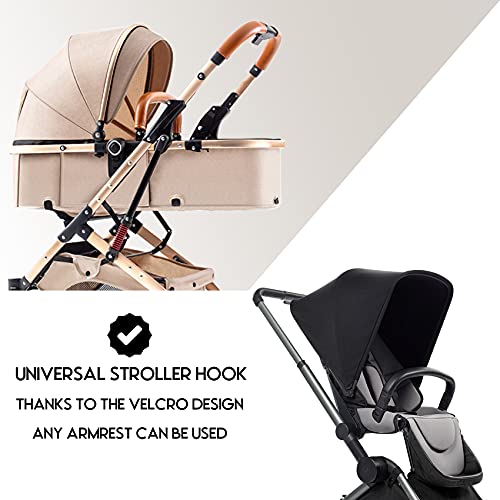 iZhuoKe Ganchos Carro Bebé,Pack de 2 Colgador Bolso Carrito Bebe,Mosqueton Carro Bebe,Ganchos Carritos de Bebé,para Sillita, Cochecito o Silla de Ruedas