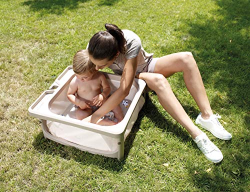 Jané Bañera Plegable para Plato de Ducha y Bañera, de 0 Meses a 6 Años, Secado Rápido, Antimoho, 56 Litros, con Tapón de Drenaje