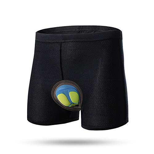 JEPOZRA Ciclismo Pantalones Cortos de Bicicleta 4D Gel de sílice Acolchado Ciclismo Calzoncillos Ropa Interior de Bicicleta MTB Bicicleta Pantalones Cortos(M, Verde)