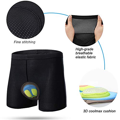 JEPOZRA Ciclismo Pantalones Cortos de Bicicleta 4D Gel de sílice Acolchado Ciclismo Calzoncillos Ropa Interior de Bicicleta MTB Bicicleta Pantalones Cortos(M, Verde)