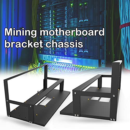 JiangM LIVEDAY Mining Case Rack Soporte para placa base Open Mining Rig Frame ETH/ETC/ZEC Ether Accesorios Herramientas Sólo para 6-8 GPU Rack