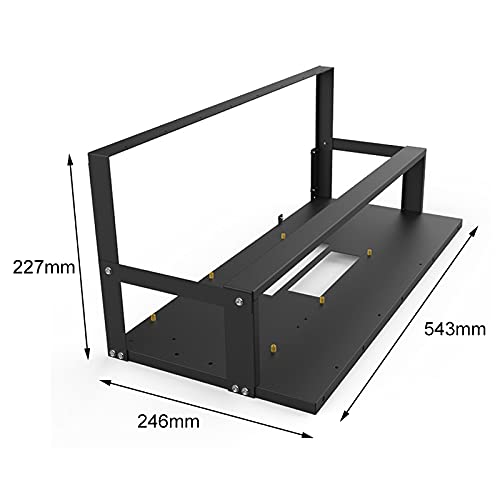 JiangM LIVEDAY Mining Case Rack Soporte para placa base Open Mining Rig Frame ETH/ETC/ZEC Ether Accesorios Herramientas Sólo para 6-8 GPU Rack