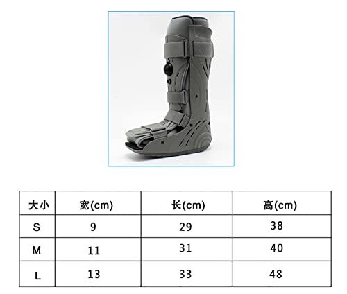 jjff Bota De Andador para Fracturas Cortas, Zapatos De Rehabilitación del Tendón De Aquiles, Fractura De Tobillo Y Pie, Ortesis, Rotura De Bota De Andar Neumática Adicional.