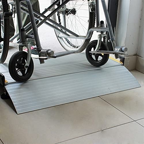 JLXJ Rampas Rampa de Entrada de Aluminio para Sillas de Ruedas/Umbral de Transición, Altura Ajustable Rampas de Puerta Plateadas Portátiles, Carga: 200kg (Size : 134×74cm/53×29in)