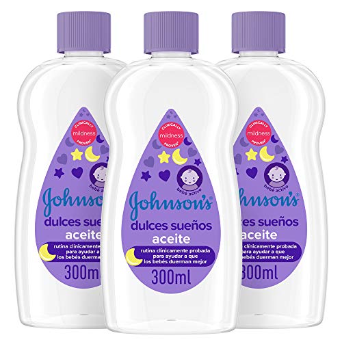 Johnson's Baby Aceite/Oleo dulces sueños, 300 ml, Pack de 3