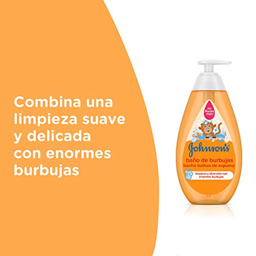 Johnson's Baby Baño de Burbujas para niños, formulado para la piel delicada de los bebés - 3 x 750 ml