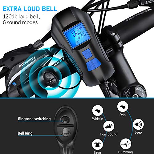 jojobnj Luz Bicicleta Recargable USB,Luz Bicicleta Delantera y Luz Trasera Bicicleta,Impermeable LED Luz Bicicleta Set 800 Lúmenes,Luz Bicicleta para Carretera y Montaña-Seguridad para la Noche