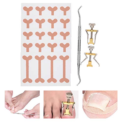 Juego de herramientas de pedicura de 8 piezas, corrector de uñas encarnadas parche autoadhesivo para uñas de los pies parches para uñas encarnadas pegatinas herramienta de cepillado