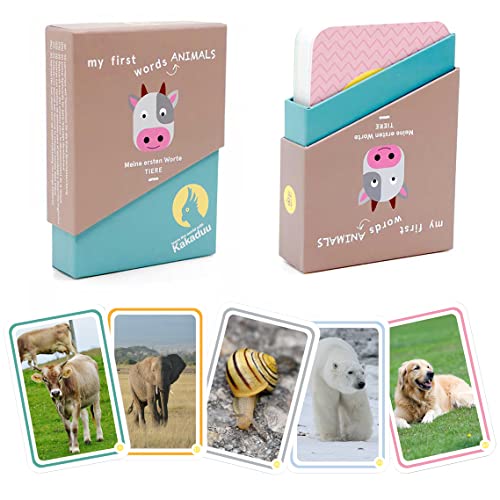 Kakaduu - Mis Primeras Palabras ANIMALES: 50 tarjetas con fotos de animales. El juego educativo Montessori para bebés y niños pequeños.