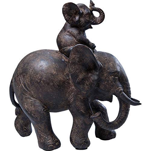 Kare Design Deco Estatuilla Elefante Dumbo Uno, Negro, 19x17.5x8.5cm