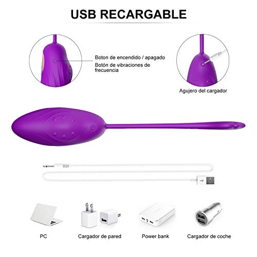 Kegel Balls para Mujer Yicoco Impermeable Silicona de alta calidad 12 Velocidades Ejercicio Kegel Control de vejiga Músculo pélvico Fortalecimiento control a distancia