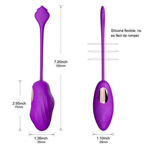 Kegel Balls para Mujer Yicoco Impermeable Silicona de alta calidad 12 Velocidades Ejercicio Kegel Control de vejiga Músculo pélvico Fortalecimiento control a distancia