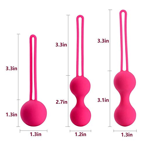 Kegel, kit de pesas para ejercicios, ejercicio pélvico, Ben wa ball Doctor recomendó el juego de ejercicios para pélvicos para principiantes (3 piezas).