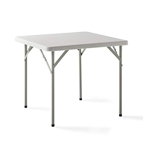 KG KITGARDEN - Mesa Plegable Multifuncional, 84x84x74cm, Blanco, Folding C84