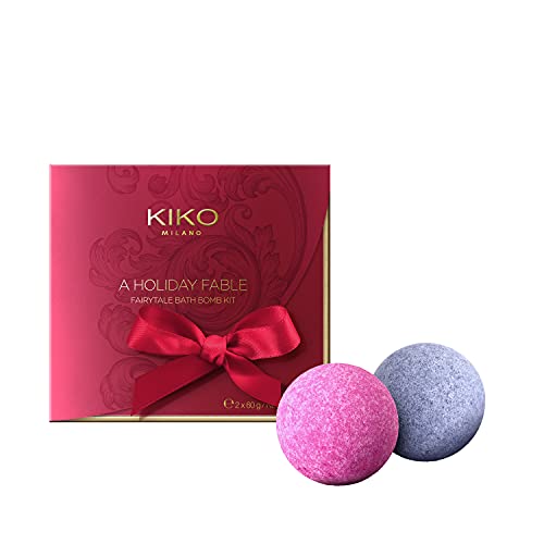 KIKO Milano A Holiday Fable Fairytale Bath Bomb Set | Kit Para El Cuidado De La Piel: 2 Bombas De Baño De Flor De Cerezo Y Lavanda