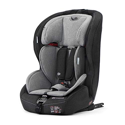 Kinderkraft Silla de Coche Isofix SAFETY FIX, Grupo 1/2/3, 9-36 Kg, Gris