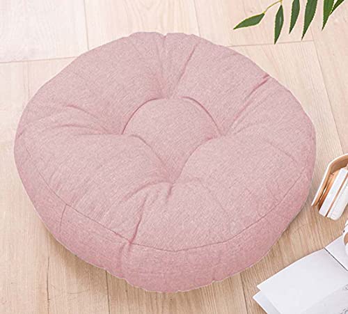 KingMSPG Juego de 2 cojines de asiento para silla de comedor, redondos, gruesos, de 40/45 cm de grosor, cojines para silla de jardín, para oficina, interior y exterior (2 unidades, 50 x 50 cm, rosa)