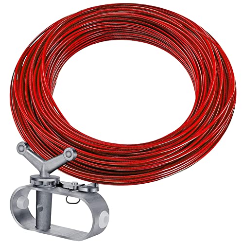 Kit de cables de cabrestre para piscina fuera del suelo, cable de 100 patas para fijar alrededor de las cubiertas de piscina fuera de suelo ovalado, accesorios de sustitución de cubierta de piscitas