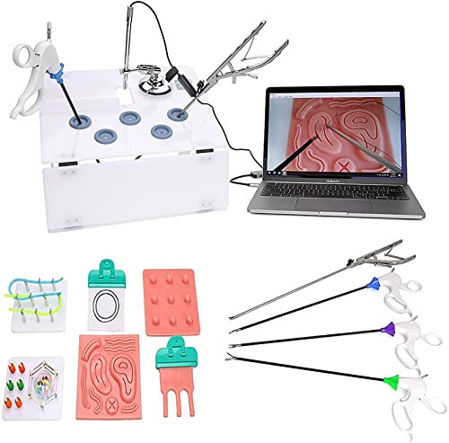 Kit de Caja de Entrenamiento laparoscópico simulado, El Conjunto Completo de Entrenamiento en cirugía Incluye Instrumentos y Accesorios, para médicos y Estudiantes.