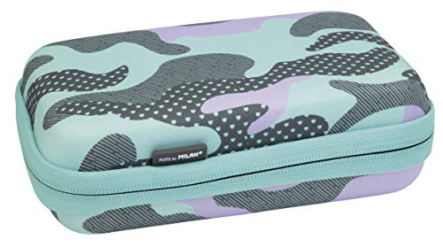 Kit semirrígido 2 estuches con contenido Turquoise Camouflage, turquesa y lila