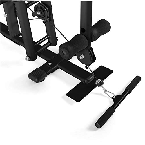 Klarfit Ultimate Gym - Máquina multifunción musculación, Multiestación musculacion, Máquina de musculación, Hombros, Espalda, Brazos, isquiotibiales y glúteos, Acolchada, Negro