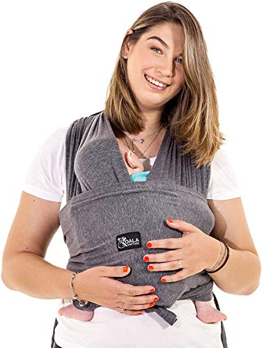 Koala Babycare - Fular Portabebés fácil de usar (fácil de colocar), unisex ajustable, la mochila portabebes multiusos apropiada hasta 10 kg. Fular portabebés elastico - Diseño Registrado KBC®