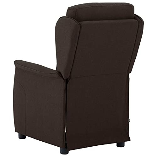 Ksodgun Sillón reclinable de Masaje Sillón de Masaje Relax Sillón Reclinable Butaca Sillón Tela Marrón Oscuro