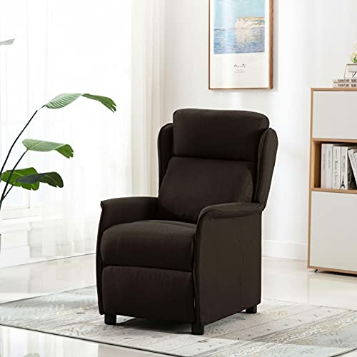 Ksodgun Sillón reclinable de Masaje Sillón de Masaje Relax Sillón Reclinable Butaca Sillón Tela Marrón Oscuro