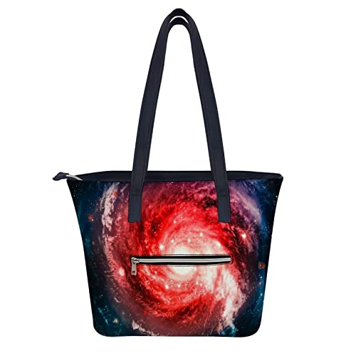 KUKUKA Bolso De Hombro Rotación De Galaxias De Color Bolso De Mano De Cuero Para Mujer