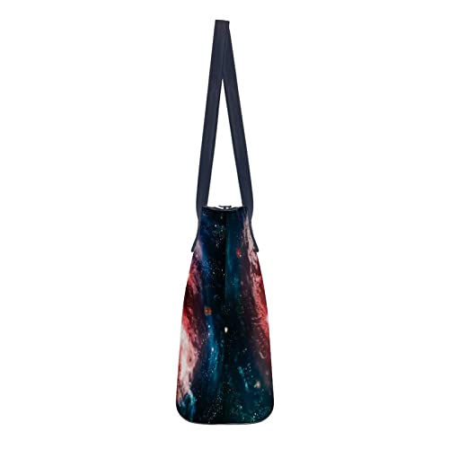 KUKUKA Bolso De Hombro Rotación De Galaxias De Color Bolso De Mano De Cuero Para Mujer