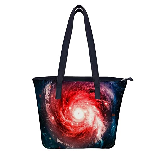 KUKUKA Bolso De Hombro Rotación De Galaxias De Color Bolso De Mano De Cuero Para Mujer