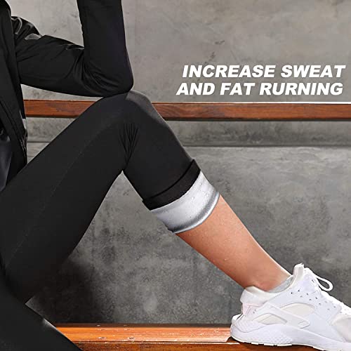 KUMAYES Pantalones Sauna Mujer Leggins Reductores Adelgazantes Mallas Fitness Push Up Pantalón de Sudoración Leggins Anticeluliticos Cintura Alta para Deporte