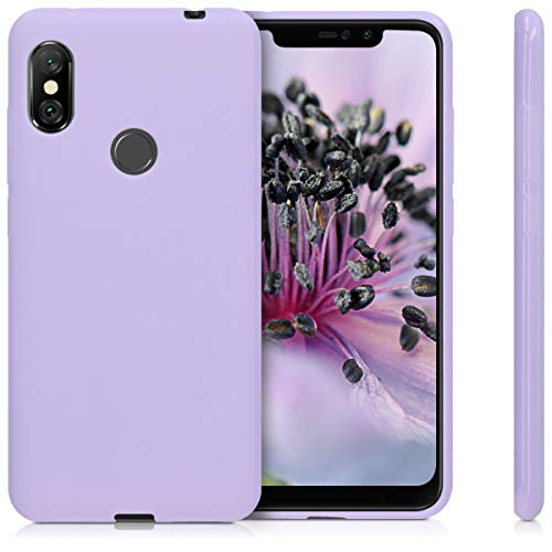 kwmobile Carcasa para Xiaomi Redmi Note 6 Pro - Funda para móvil en TPU Silicona - Protector Trasero en Lila