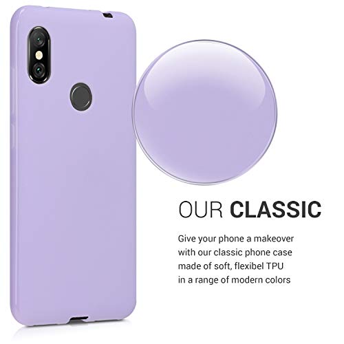 kwmobile Carcasa para Xiaomi Redmi Note 6 Pro - Funda para móvil en TPU Silicona - Protector Trasero en Lila