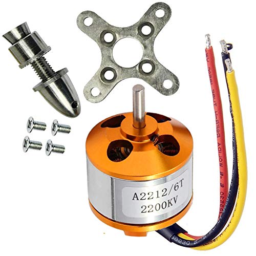 Kyrio A2212 / 6T Motor sin escobillas 2200KV Outrunner Motor sin escobillas Kit de Accesorios RC con Soportes para Aviones RC Plane Glider Quadcopter Helicopter Copter Multi-Copter