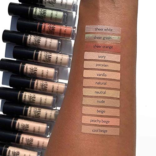 L.A. Colors, Corrector Cubriente Maquillaje, Ultimate Cover Concealer, Sheer White, Blanco