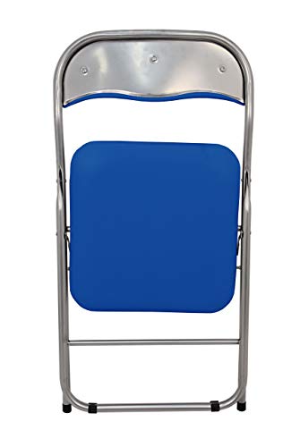 La Silla Española - Sevilla - Pack de Sillas Plegables Acolchadas, PVC, Aluminio, Azul, 46x43.5x78 cm, 6 Unidades