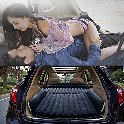 LABABE SUV Auto Coche colchón de Aire Inflable Cama para Asiento Trasero de Coches SUV Camiones y de tamaño Medio de la al Aire Libre Viajes, PVC, SUV Black, Unfold Size: 70.9×50×4.7inches