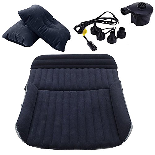 LABABE SUV Auto Coche colchón de Aire Inflable Cama para Asiento Trasero de Coches SUV Camiones y de tamaño Medio de la al Aire Libre Viajes, PVC, SUV Black, Unfold Size: 70.9×50×4.7inches