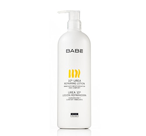 Laboratorios Babé - Crema Urea 10% Loción Reparadora 500 ml, Hidratante, Con Omega 3, 6 y 9, Con Aceite de Soja, Nutritiva, Piel Seca, Rugosa y Descamada, Suavidad Inmediata