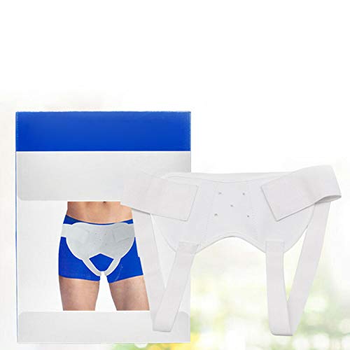 LACKINGONE Cinturón unisex para hernia inguinal con almohadillas extraíbles.