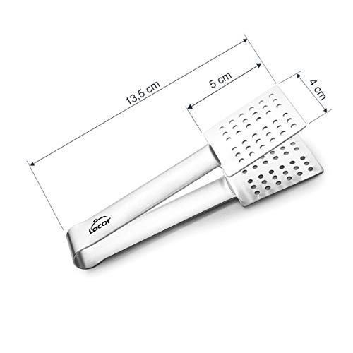 Lacor - 68079 - Pinza de Presión para Té, Acero Inoxidable 18/10, Resistente al Óxido, Exprime al máximo las bolsitas de Té, Mango Ergonómico, Apto para el lavavajillas, 14cm