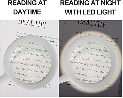 Lámpara de aumento LED de luz diurna 3X, lupa de abrazadera con 6 ajustes de luz ajustables para lectura, personas mayores, pasatiempos, manualidades