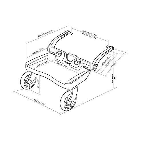 Lascal Buggy Board - Miniplaca con ruedas para carrito de bebé