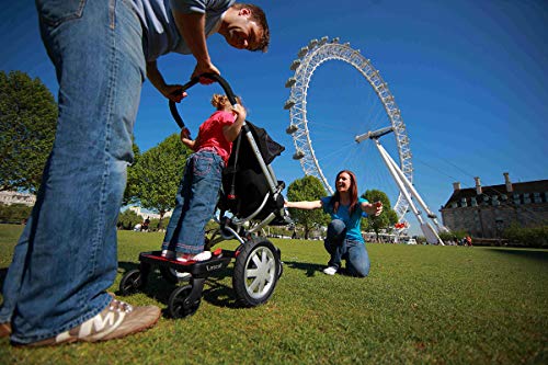 Lascal BuggyBoard Maxi Plataforma con ruedas y amplia superficie, accesorio para niños de 2 a 6 años (22 kg), compatible con casi todas las sillitas de paseo, rojo