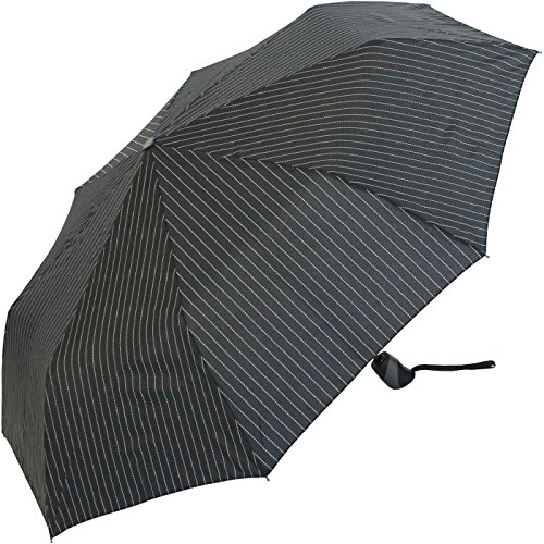 Le Monde du Paraguas – Mini Paraguas Plegable automático de Lujo con una Gran Cobertura, 28 cm, Color Negro